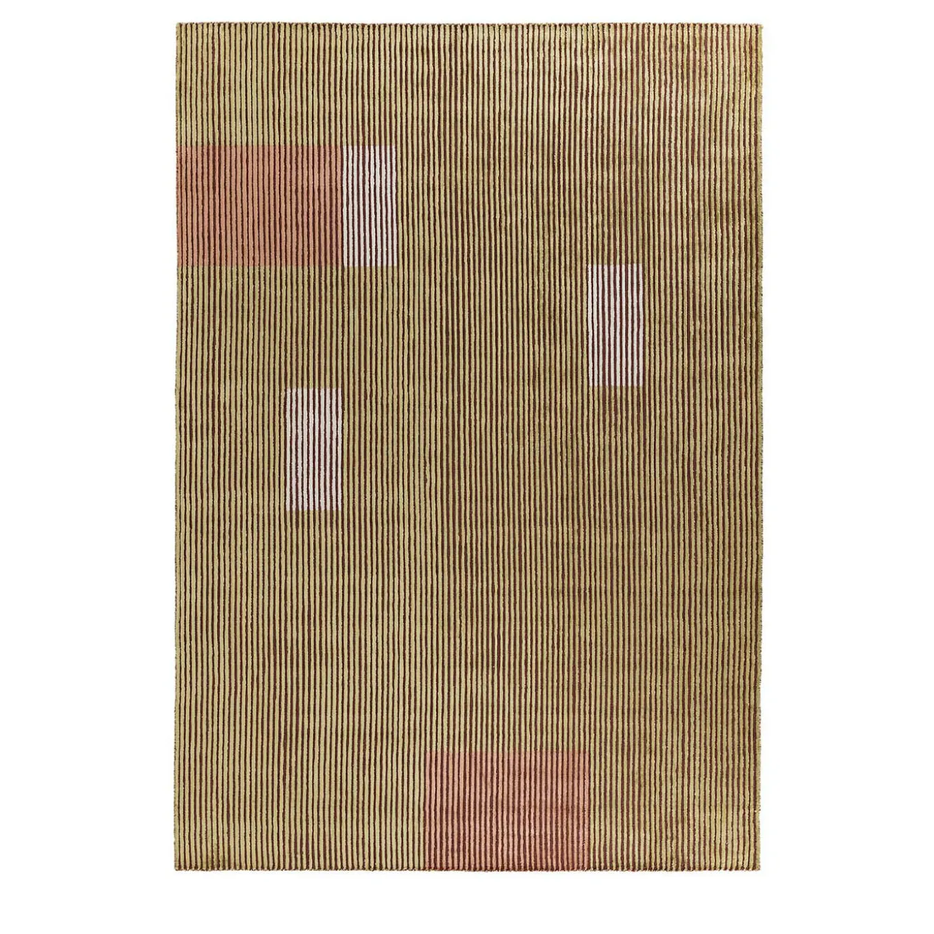 Tappeto in viscosa gialla Lines L5