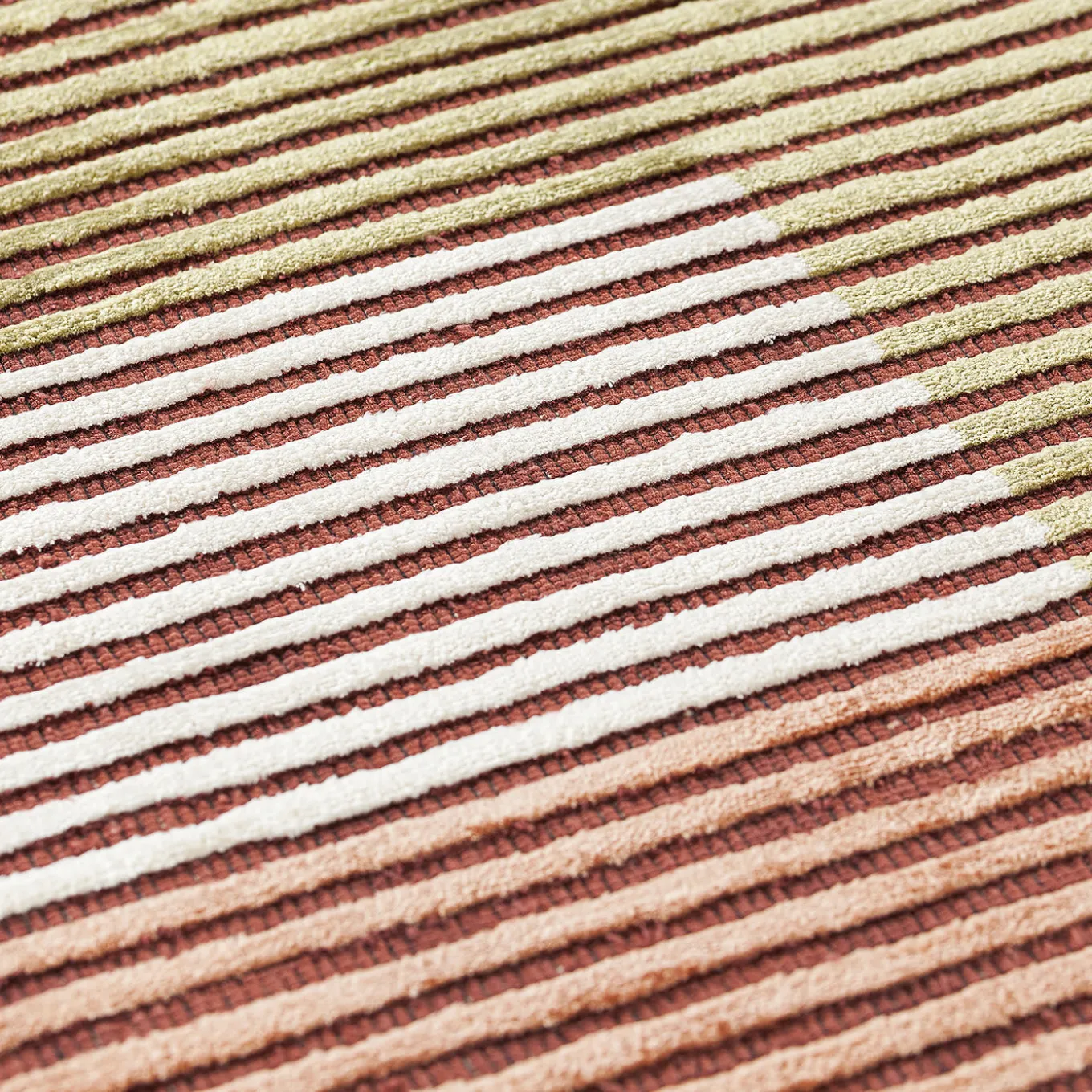 Tappeto in viscosa gialla Lines L5