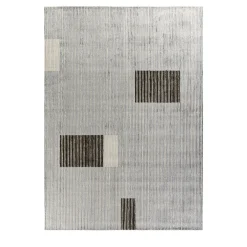 Tappeto Lines L1 in Viscosa Argento