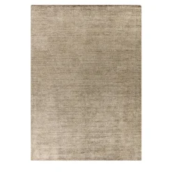 Tappeto Loom Brush in lana beige e seta di bambù