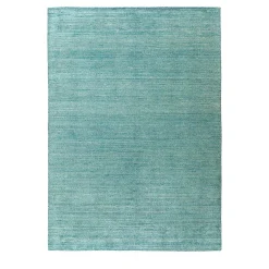 Tappeto Loom Celadon in Lana e Seta di Bamboo Azzurra
