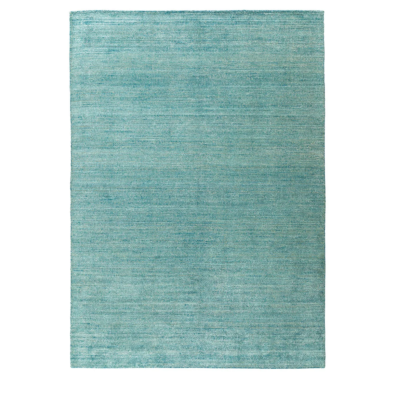 Tappeto Loom Celadon in Lana e Seta di Bamboo Azzurra
