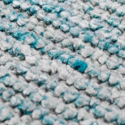Tappeto Loom Celadon in Lana e Seta di Bamboo Azzurra