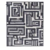 Tappeto Maze in lana nera e avorio di Fede Cheti