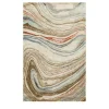 Tappeto Mellow Waves Antique White & Clay trapuntato a mano