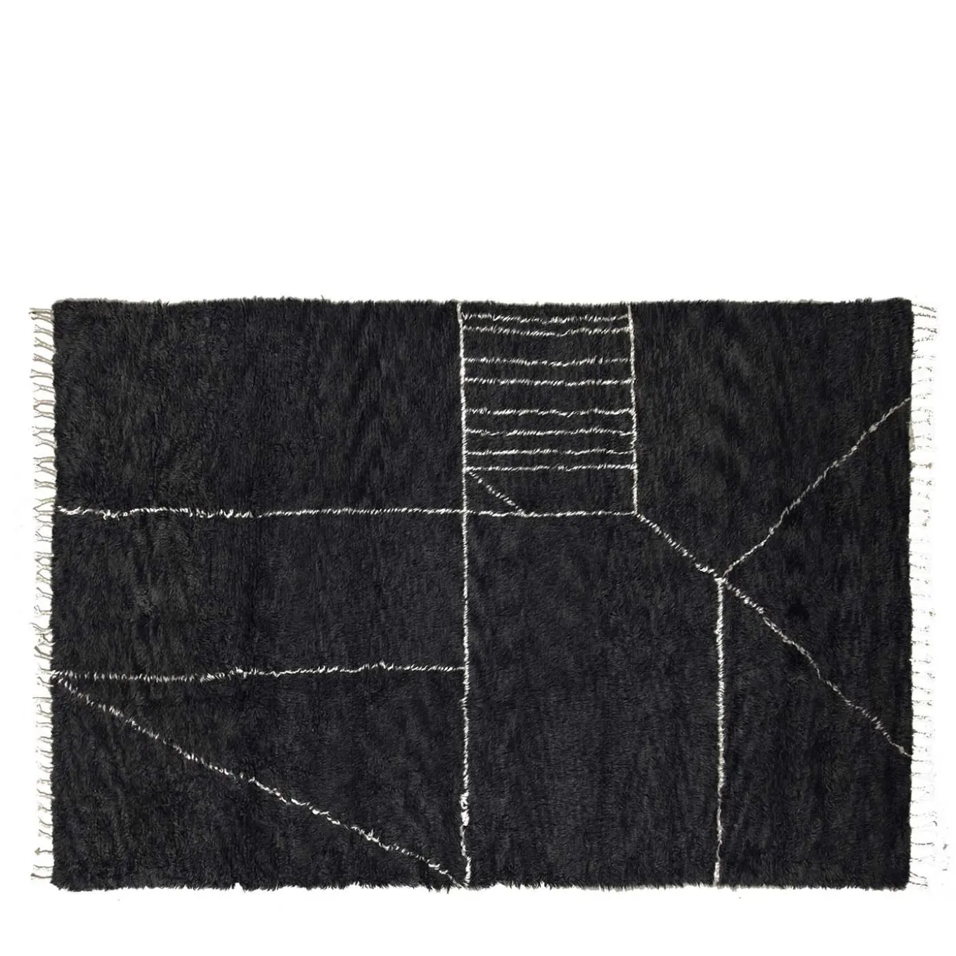 Tappeto Moroccan Touch MT07, carbone e avorio