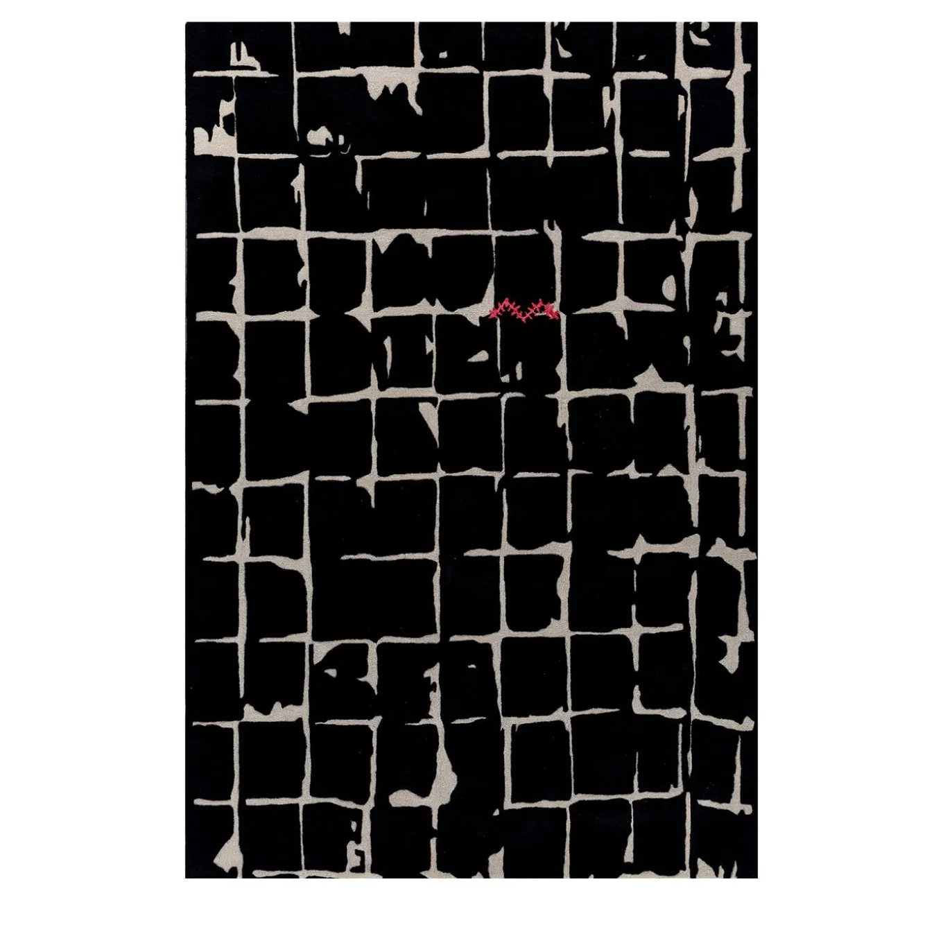 Tappeto Mosaic in Ebony and White di Keith Pillow da Daaa Haus