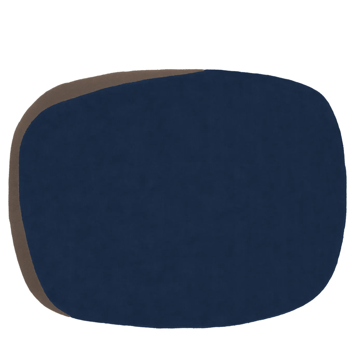 Tappeto ovale "Tondo non Tondo" colore mirtillo