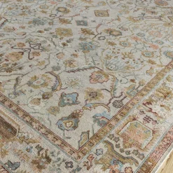 Tappeto Oxidize lavato a mano in bianco nuvola avorio scuro
