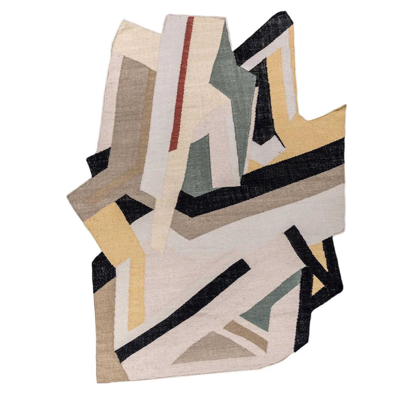 Tappeto Piatto Heritage-Inspired Antique White & Ebony