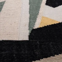 Tappeto Piatto Heritage-Inspired Antique White & Ebony