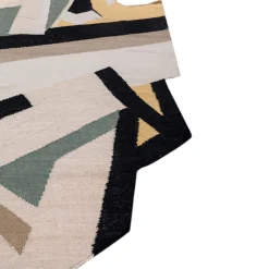 Tappeto Piatto Heritage-Inspired Antique White & Ebony