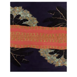 Tappeto Plum Glow Purple Velvet trapuntato a mano