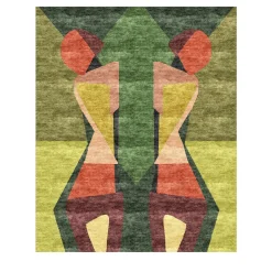 Tappeto Prisma a pelo raso multicolore di Petra Ryberg