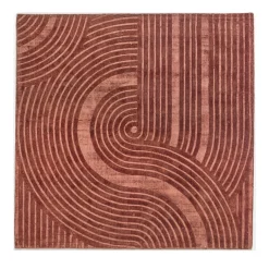 Tappeto quadrato Zen Rust