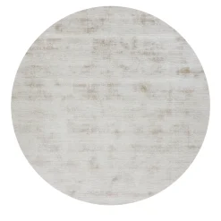 Tappeto rotondo Feel Round Offwhite in seta di banano
