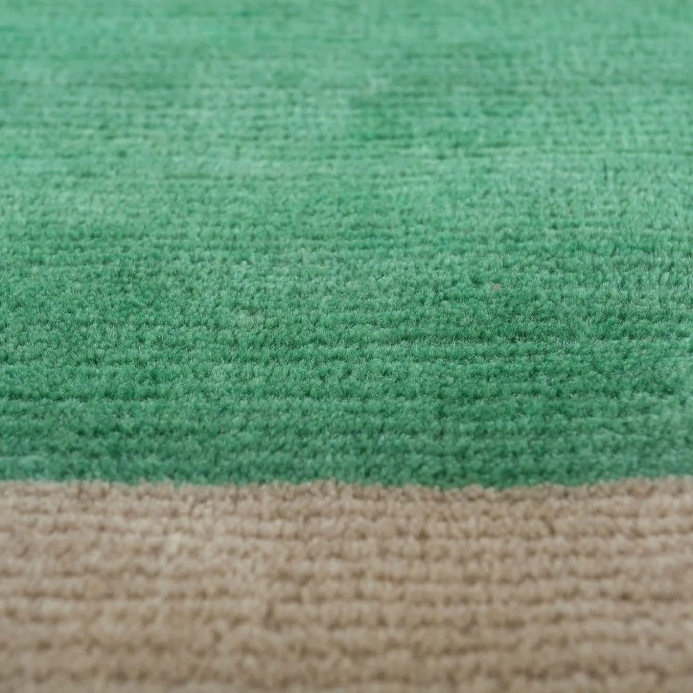 Tappeto Sthir Marine Green Soft Gold annodato a mano