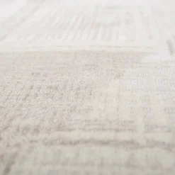 Tappeto Tuftato a Mano Dusky Trajectory Bianco e Bianco Antico