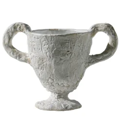 Tazza con piedino bianco e manici