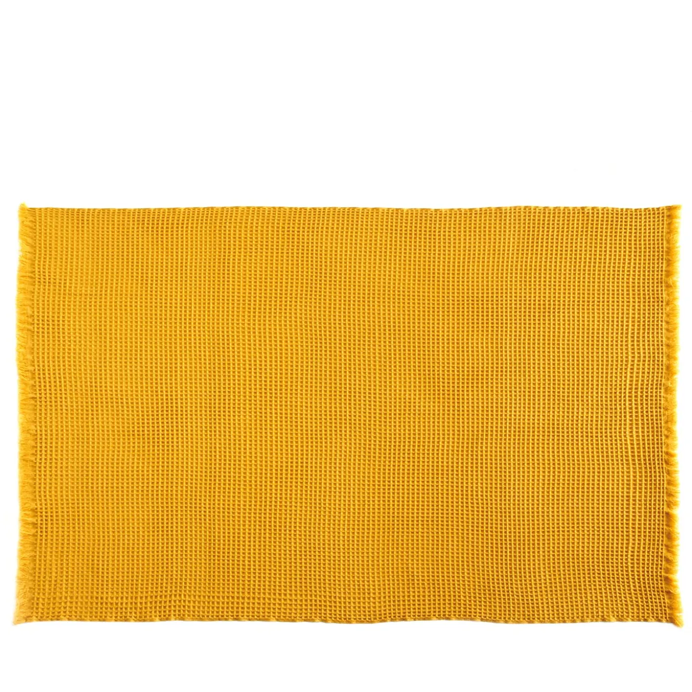 Terramadre Nido d'Ape Coperta in cashmere senape