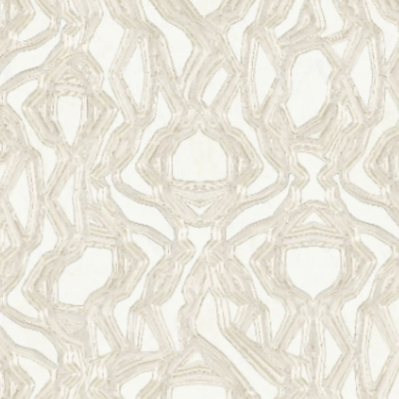 Tessuto da rivestimento Equinox in poliestere Bianco e Beige