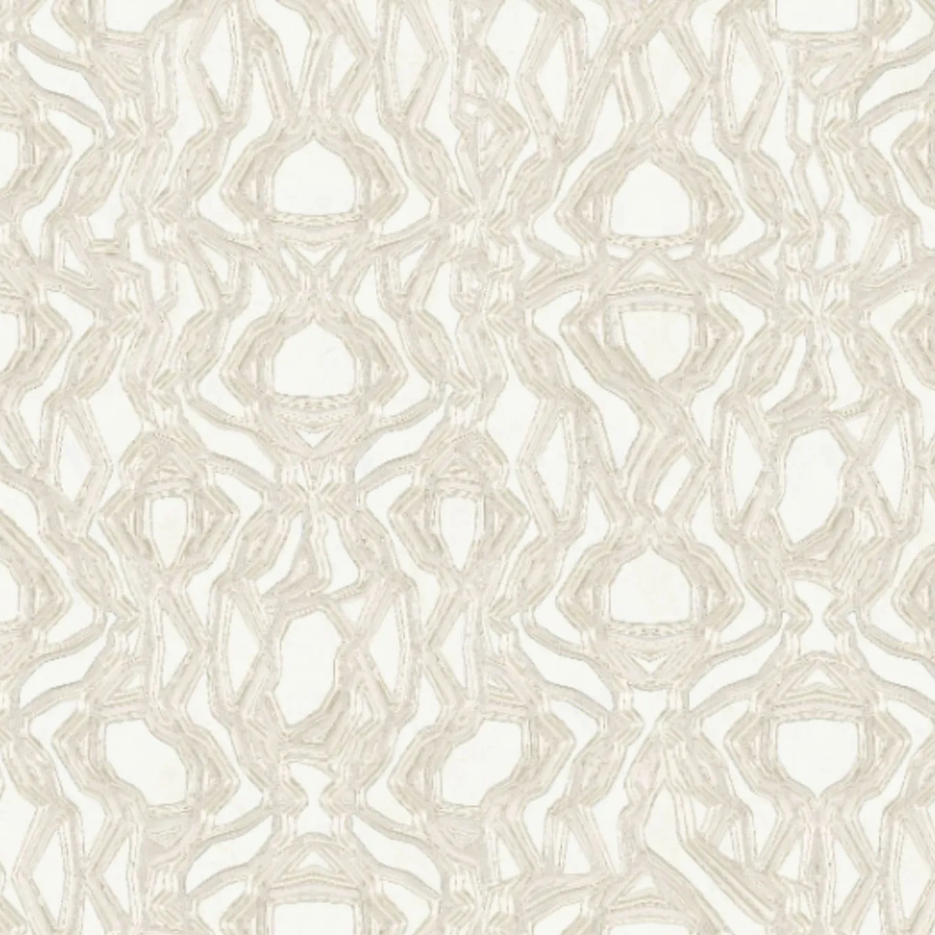 Tessuto da rivestimento Equinox in poliestere Bianco e Beige