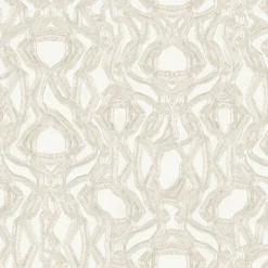 Tessuto da rivestimento Equinox in poliestere Bianco e Beige