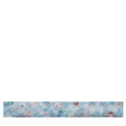 Tessuto da rivestimento in cotone Fleuraissance rosa e azzurro