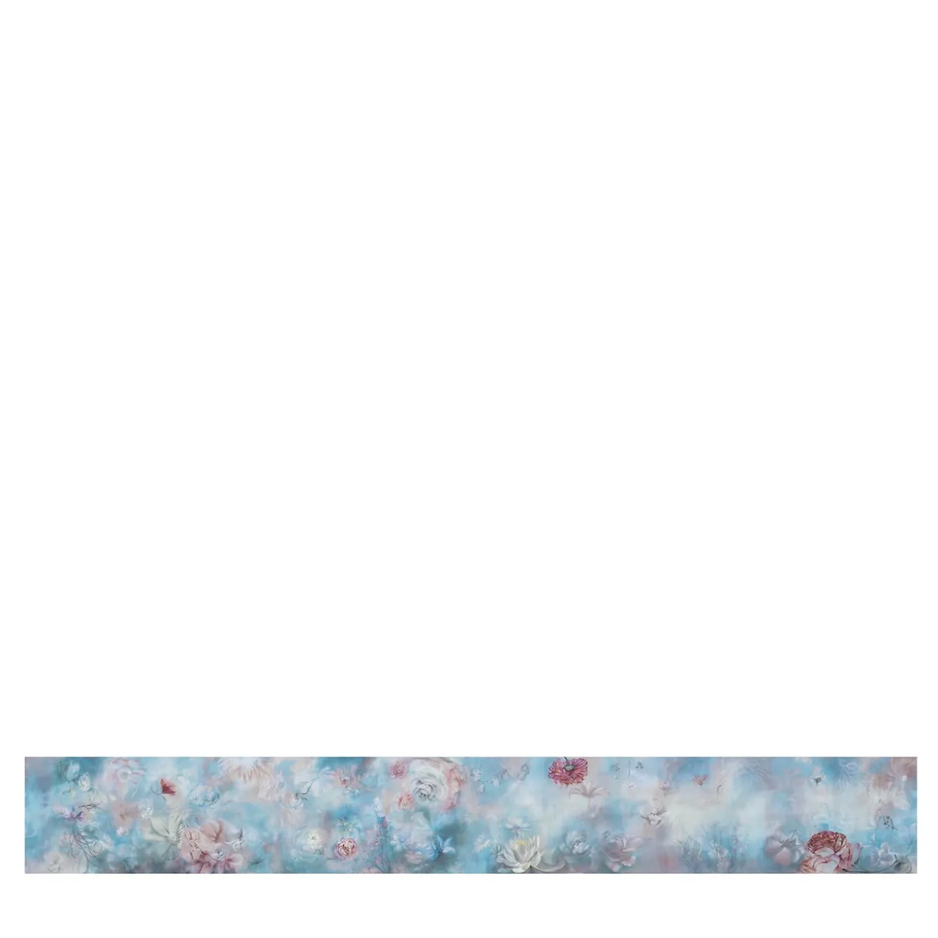 Tessuto da rivestimento in cotone Fleuraissance rosa e azzurro