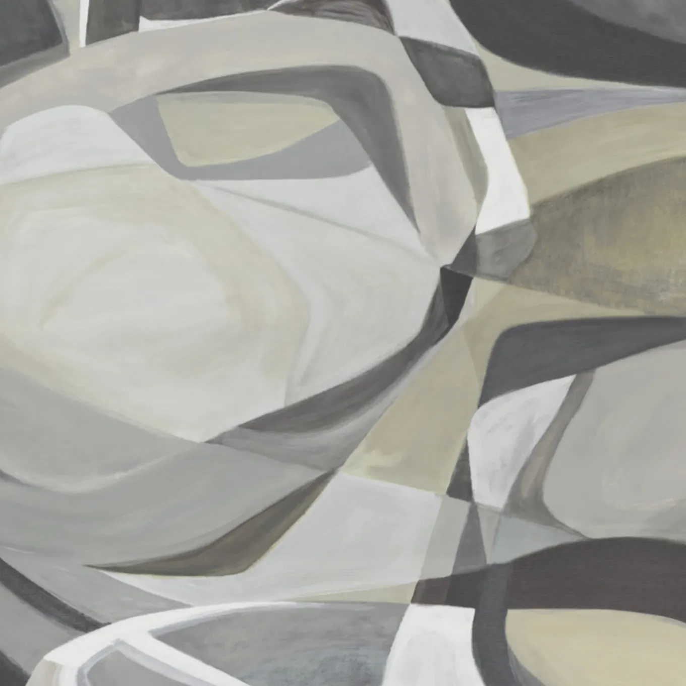 Tessuto murale in cotone grigio Rising Desert