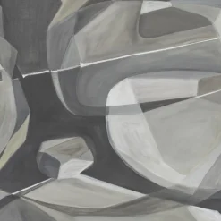 Tessuto murale in cotone grigio Rising Desert