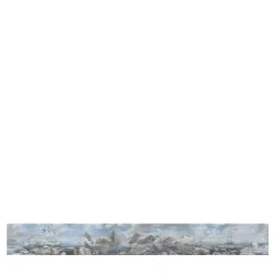 Tessuto murale in cotone grigio e azzurro Arctic Passages