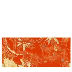 Tessuto murale in poliestere Red Jungle Lounge