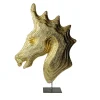 Testa d'oro Cavallo Scultura d'oro