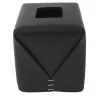 Tissue box Regular quadrato nero di Oscar Maschera
