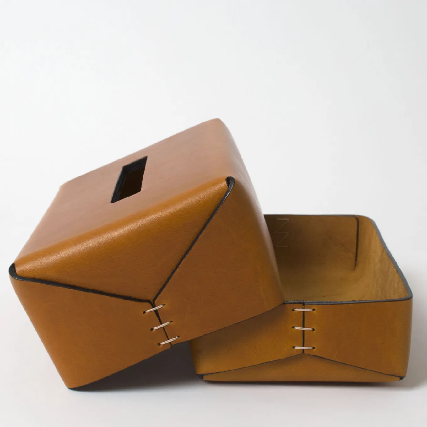 Tissue box Regular rettangolare marrone di Oscar Maschera