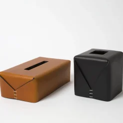 Tissue box Regular rettangolare marrone di Oscar Maschera