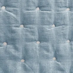 Trapunta di lino azzurro
