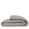 Trapunta di lino grigio taupe