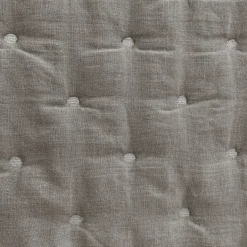 Trapunta di lino grigio taupe