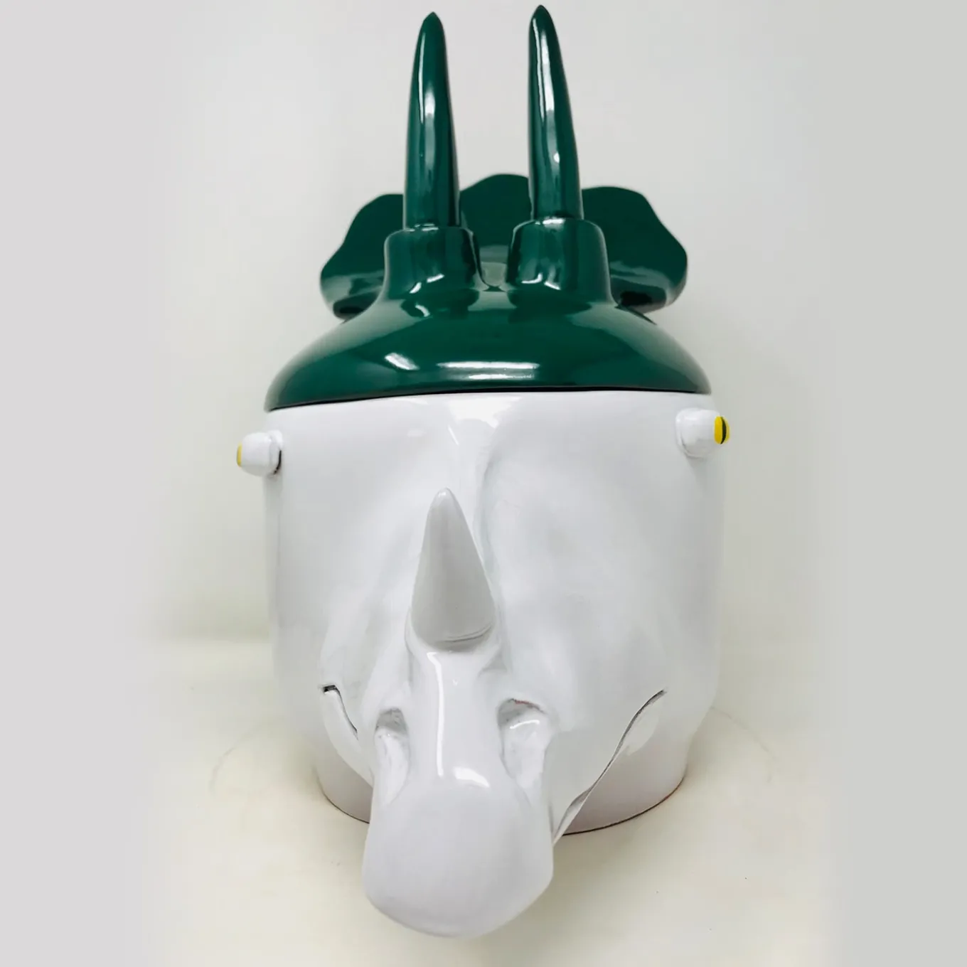 Triceratopo Grande Contenitore verde e bianco con coperchio