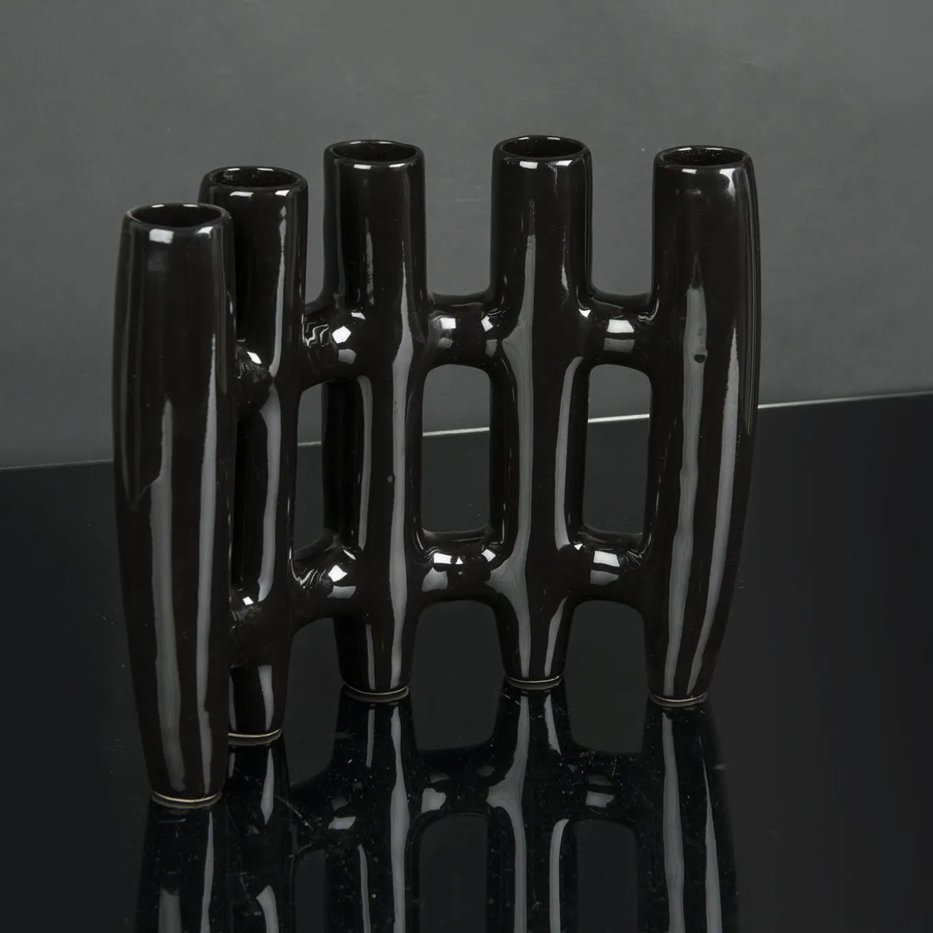 Vaso a bocciolo nero