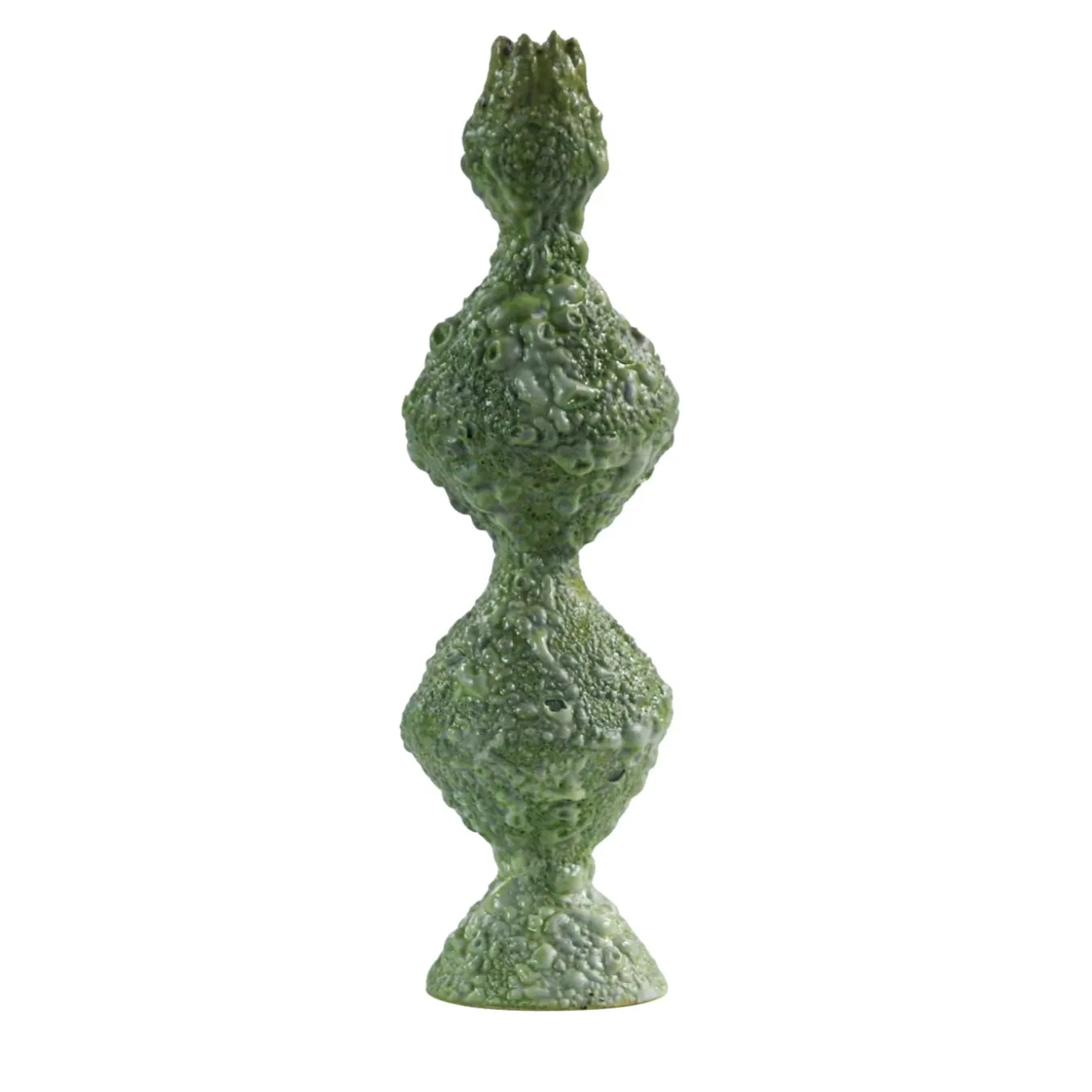 Vaso a bocciolo verde strutturato Reginetta