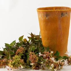 Vaso a calice arancione