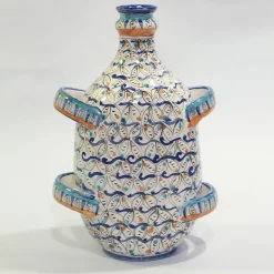 Vaso a fiasco Uccellino con 4 maniglie di Lorenza Adami