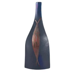 Vaso a Forma di Bottiglia Bottiglia #2 in Ceramica Policroma