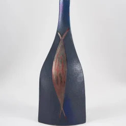 Vaso a Forma di Bottiglia Bottiglia #2 in Ceramica Policroma
