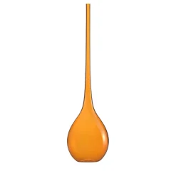 Vaso a forma di goccia arancione Bolle