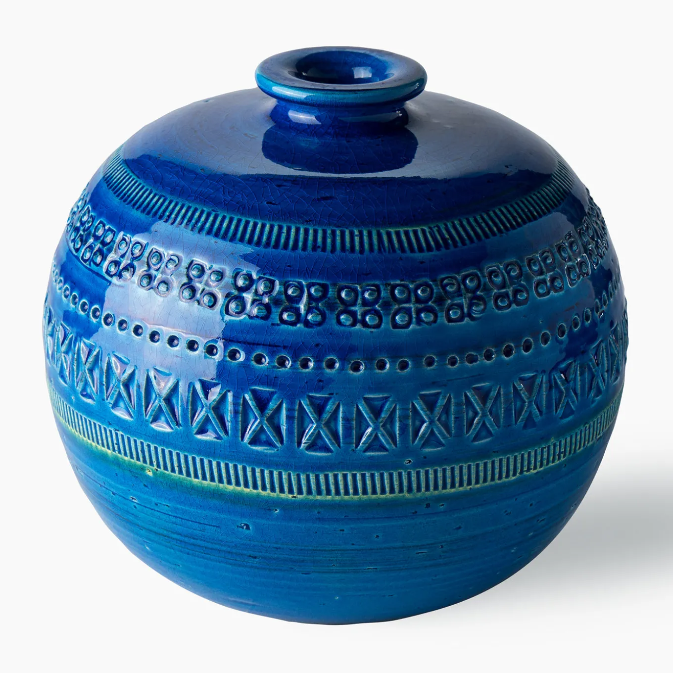 Vaso a palla piccolo Blu di Aldo Londi