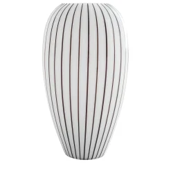 Vaso a righe bianco e nero